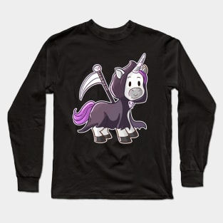 Grim Reaper Unicorn Long Sleeve T-Shirt